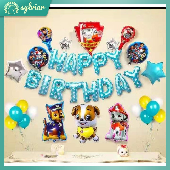 1 Bong Bóng Lá Nhôm 18 Inch Hình Paw Patrol Dễ Thương Trang Trí Tiệc Sinh Nhật