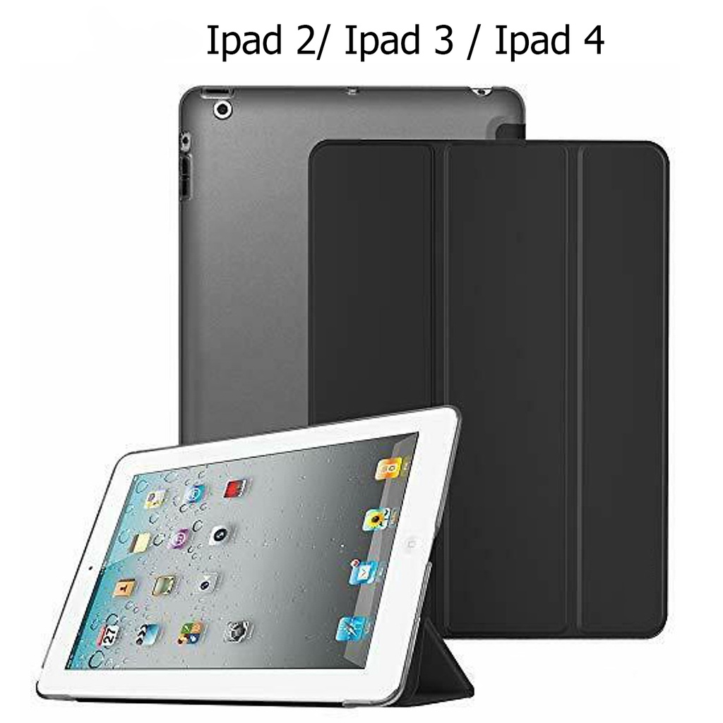 Bao Da Cover Cho Ipad 2/ 3 / 4 Máy Tính Bảng Hỗ Trợ Smart cover
