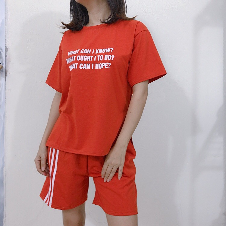 Đồ bộ đồ ngủ nữ thun cotton, quần lửng, mát, trẻ trung | BigBuy360 - bigbuy360.vn