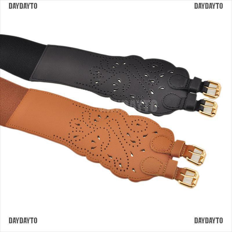 Thắt Lưng Bản Rộng Co Giãn Hai Khóa Cài Cho Nữ