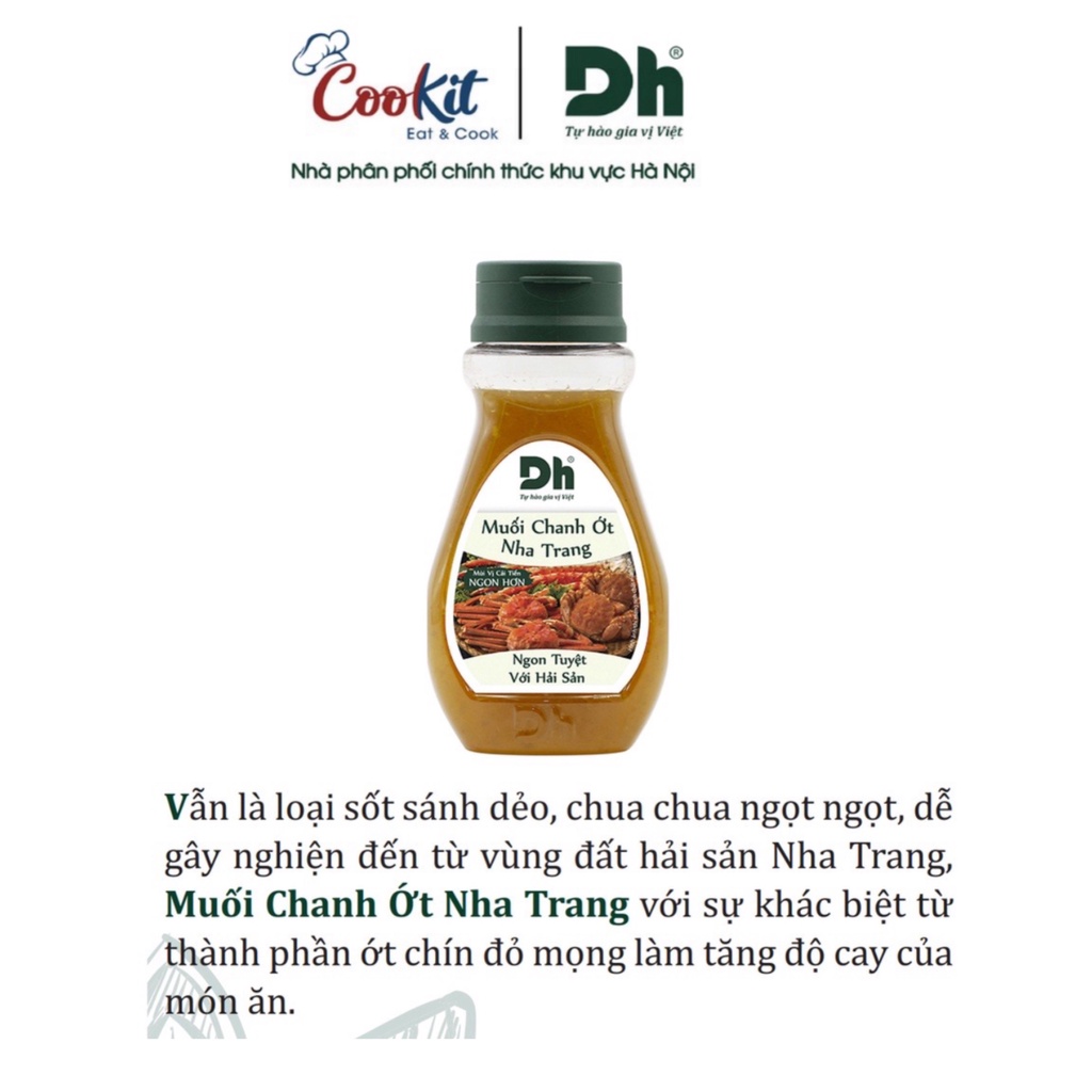 Muối chanh ớt Nha Trang Dh Foods gia vị nước sốt chấm hải sản đồ nướng chua cay 200gr