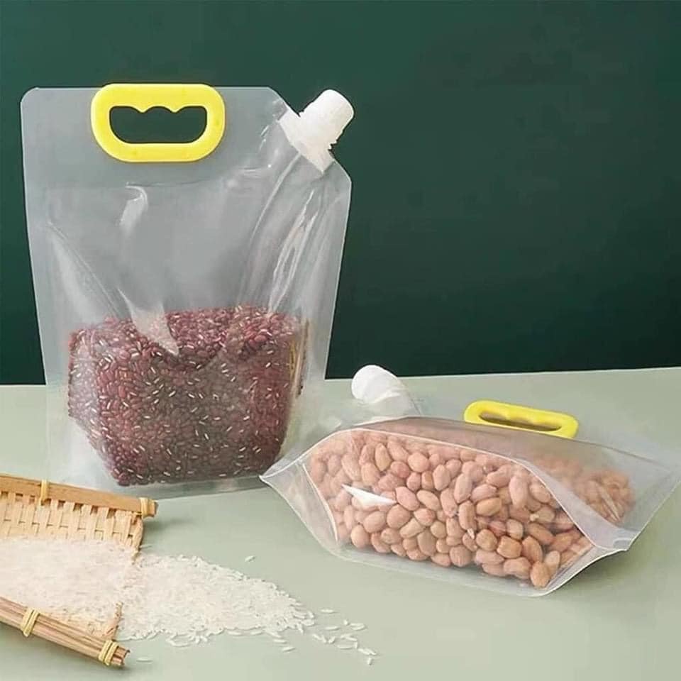 Set 3 túi đựng bảo quản thực phẩm, có nắp vặn tiện dụng sạch sẽ vệ sinh