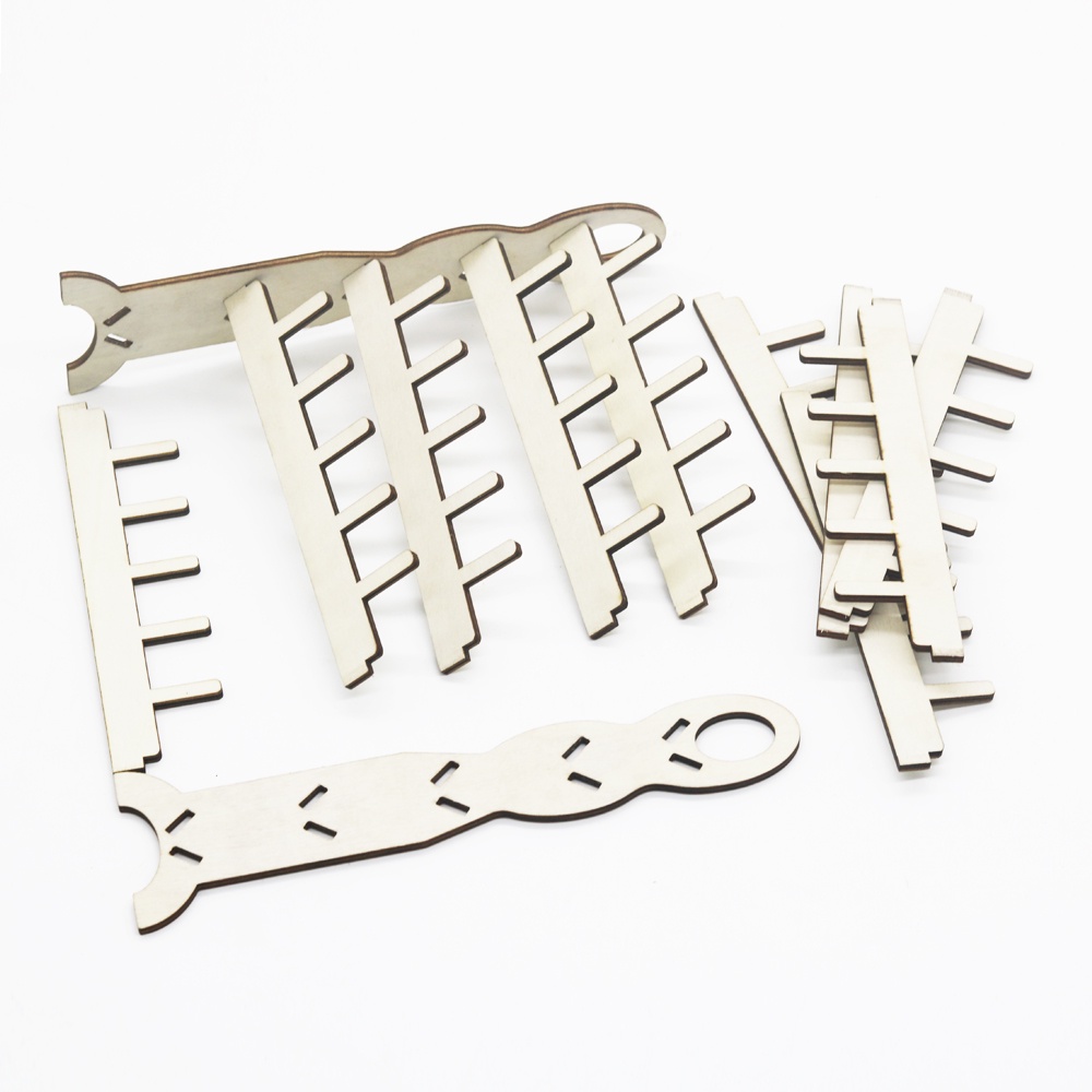 Giá Đỡ 50 Cuộn Chỉ Thêu Hình Nón Bằng Gỗ Có Thể Tháo Rời