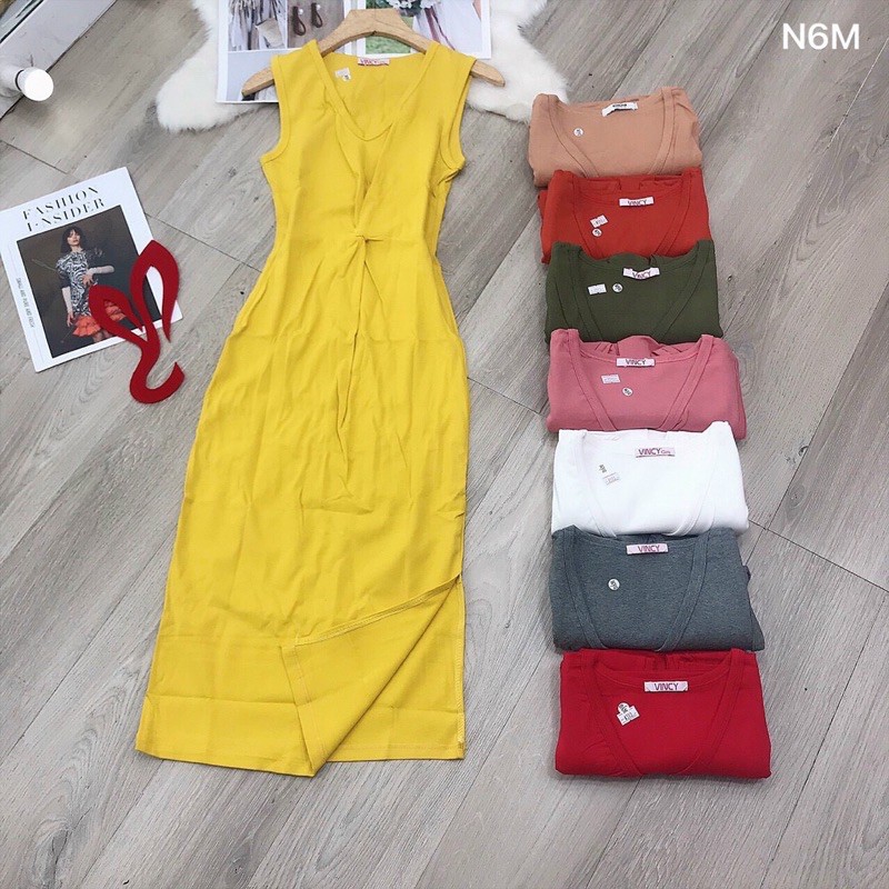 Đầm thun ôm kiểu xoắn ngực