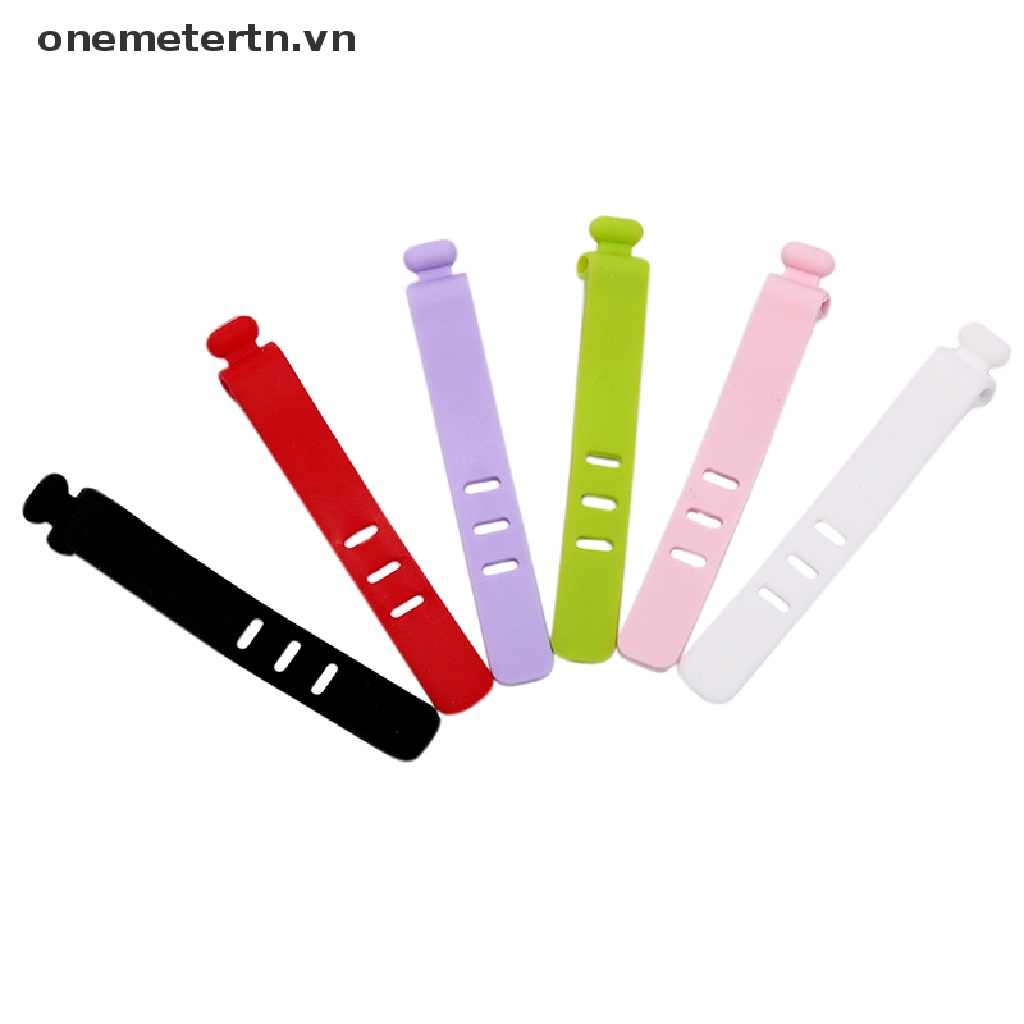 onemetertn  Silicone Data Cable Organizer Headphone Cord Finishing Buckle Wrap Tie Strap  VN