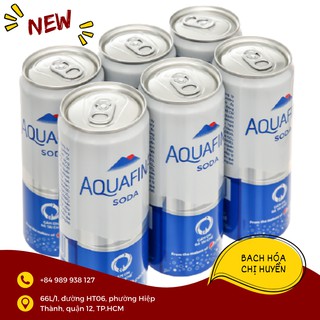 Lốc 6 lon nước giải khát có ga Aquafina Soda 320ml