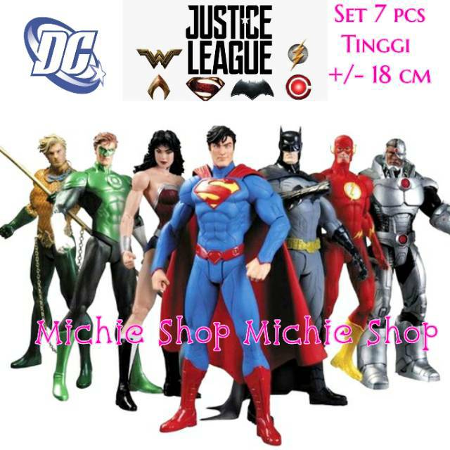 Set 7 Mô Hình Nhân Vật Siêu Anh Hùng Justice League