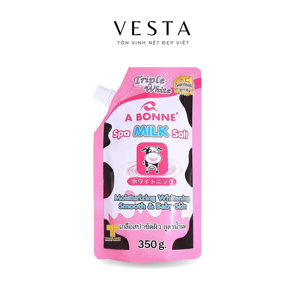 Muối tăm sữa bò abonne - tẩy tế bào chết body và da mặt thái lan hương sữa tươi 350g