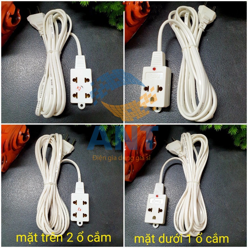 Ổ cắm nối liền dây đa năng , dây nối điện , dài 3m-5m. Made in Việt Nam