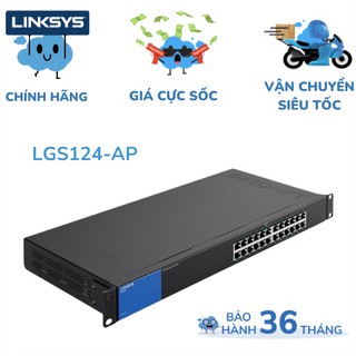 Mua Thiết Bị Chia Mạng Linksys Switch LGS124-AP Unmanaged 24-Port Business Gigabit