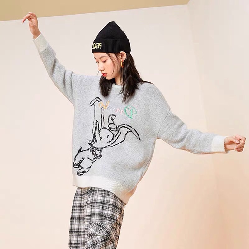 Áo len hoạ tiết voi Peacebird