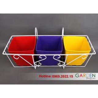 Chậu nhựa vuông V25cm