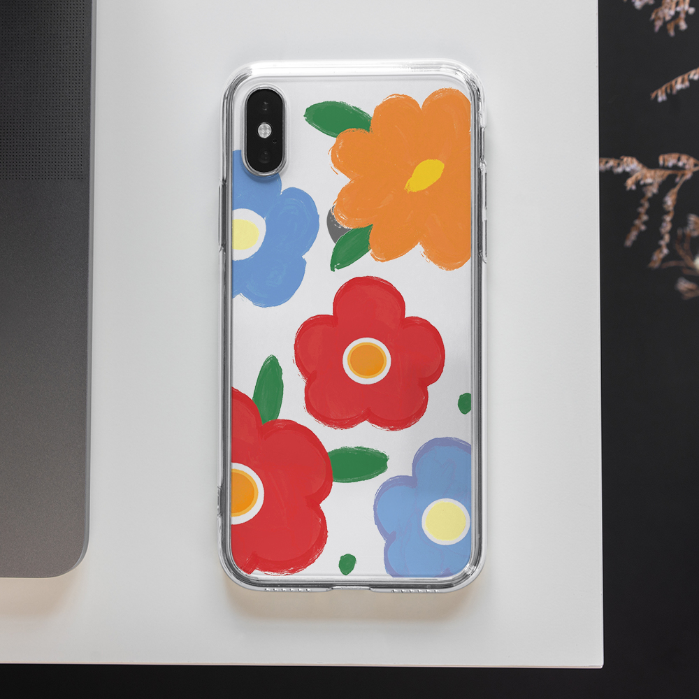 iPhone 12 PRO MAX iPhone 11 pro max iPhone x xr xs max iPhone 8 plus 7 plus SE2020 6 6s Plus Oil painting flowers Casing Phone Case Transparent Soft TPU Cover