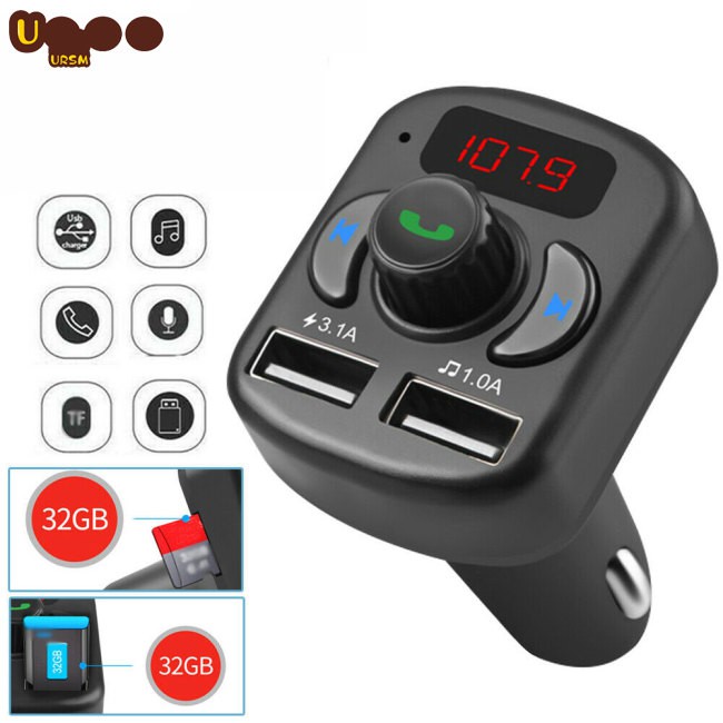 HOT Bluetooth In-car Wireless Fm Transmitter Mp3 Radio Adapter Car Kit 2 Usb Charger