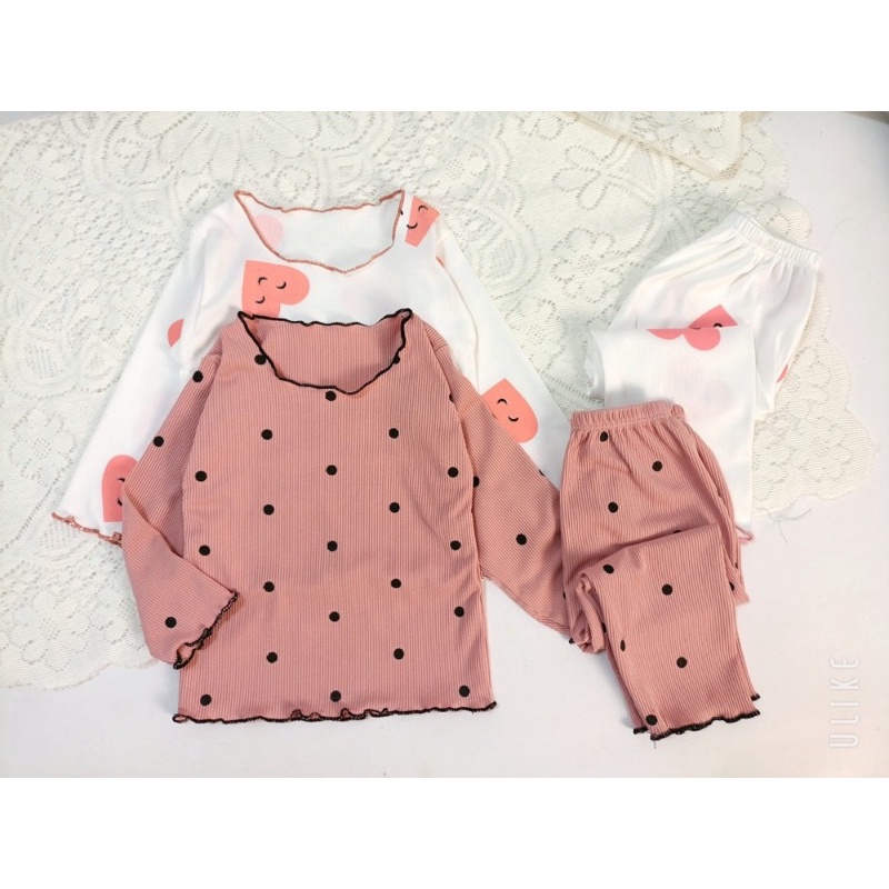 Bộ thu đông bé gái - đồ dài tay cho bé vải thun tăm mềm mướt loại 1 - quần áo trẻ em 8-22kg