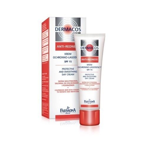 DERMACOS ANTI - kem bôi cho da đỏ REDNESS PROTECTIVE AND SOOTHING DAY CREAM SPF15