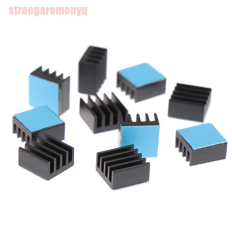 Set 10 Tấm Nhôm Tản Nhiệt 8.8x8.8x5mm Kèm Băng Keo Dán Tiện Dụng