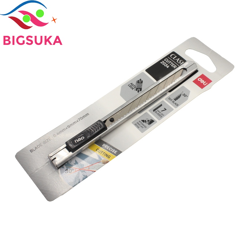 Dao dọc giấy Inox 2034 DELI nhọn 30 độ - Lưỡi dao 2015 BIGSUKA