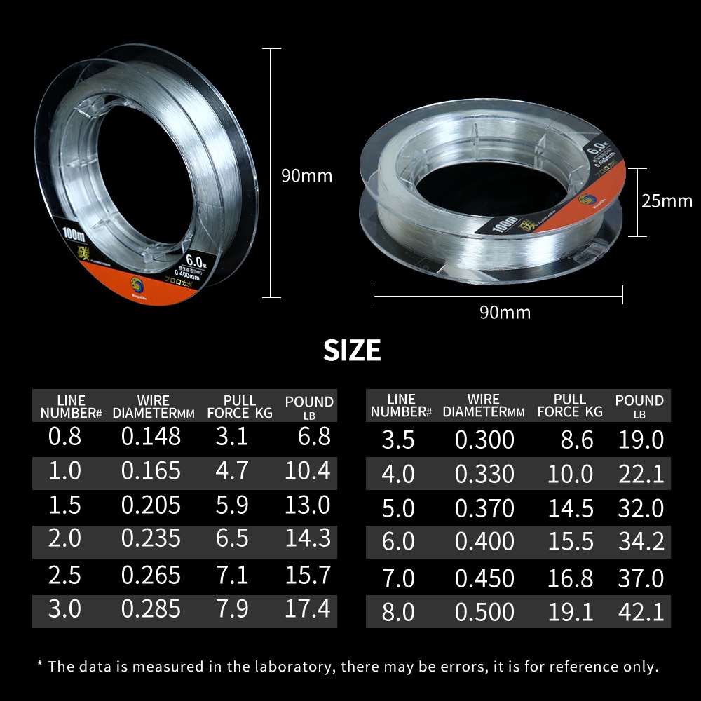 Bingolife Cuộn Dây Câu Cá Bằng Sợi Carbon Fluorocarbon Cao Cấp 100m