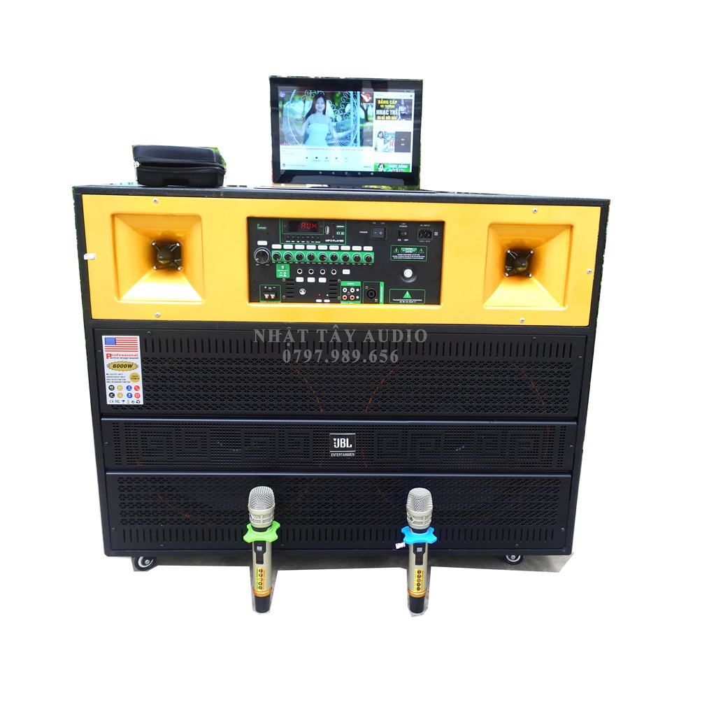 LOA KÉO MÀN HÌNH CẢM ỨNG NT 1999, dàn karaoke di động công suất khủng bass 4 tấc đôi cao cấp