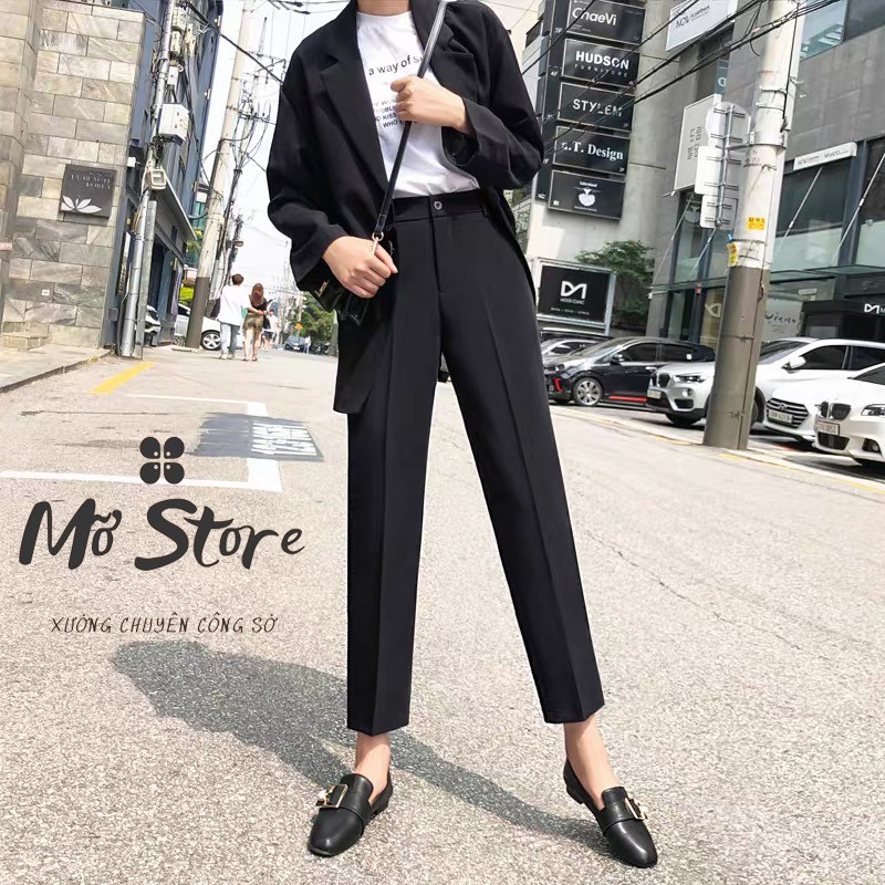 Quần tây công sở kiểu mới [HÀNG VNXK] chất tuyết mưa - 2 màu đen xanh than - Đi học đi làm cực xinh | BigBuy360 - bigbuy360.vn