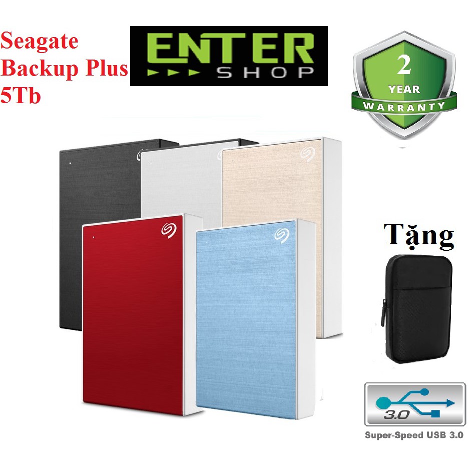 Ổ cứng di động 5Tb Seagate Backup Plus Usb 3.0 Tặng túi đựng | BigBuy360 - bigbuy360.vn
