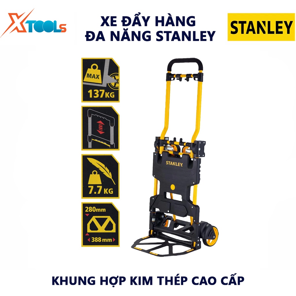 Xe đẩy hàng đa năng Stanley SXWTD-FT585 | kích thước khi xếp gọn 40.5 x 12.5 x 66cm tải trọng 70kg [CHÍNH HÃNG][XTOOLS]
