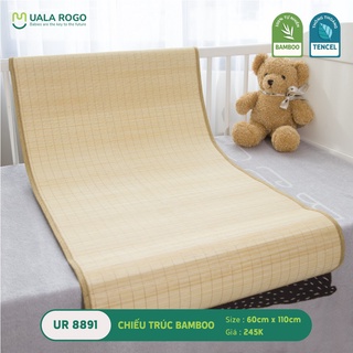 Chiếu trúc bamboo Uala & Rogo tăm tre mịn  sử dụng 2 mặt tăm tre và mặt vải tencel [ UalaRogo ]