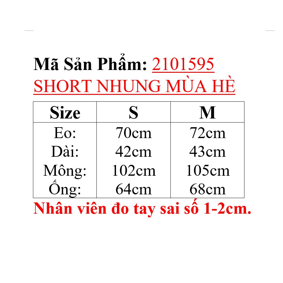 2101595 Quần short nhung ulzzang mùa hè mềm mát chất nhung mỏng mát có size | BigBuy360 - bigbuy360.vn