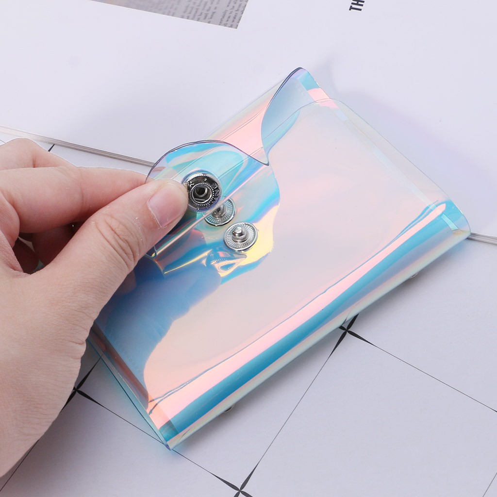 Bóp 20 ngăn đựng thẻ đa năng thiết kế màu hologram