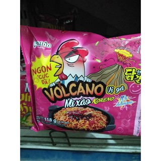 Combo 3 gói Mì xào Volcano koreno vị gà phomai 118g