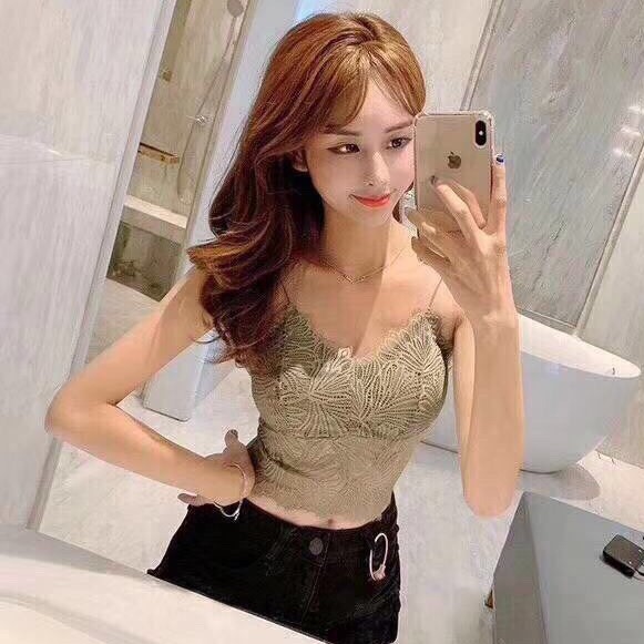 Áó bra dây mảnh ren dáng dài sexy quyến rũ_BR09