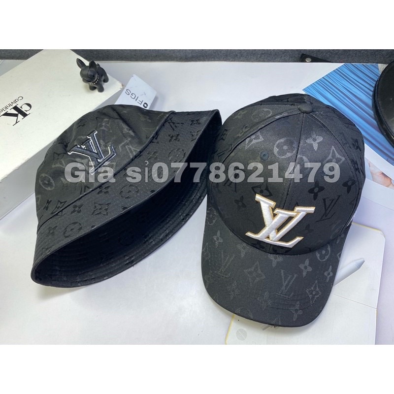 combo nón cặp 2 thêu 2 kiểu - mũ vành cụp bucket + kết lưỡi trai nam nữ thời trang hàn quốc