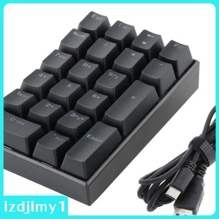 Bàn phím số có đèn nền LED Mini K23 USB- Sử dụng tại nhà Màu xanh 21 phím