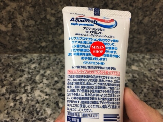 {Nội địa tiếng nhật} Kem Đánh Răng Aquafresh Nhật Bản 160g bạc hà