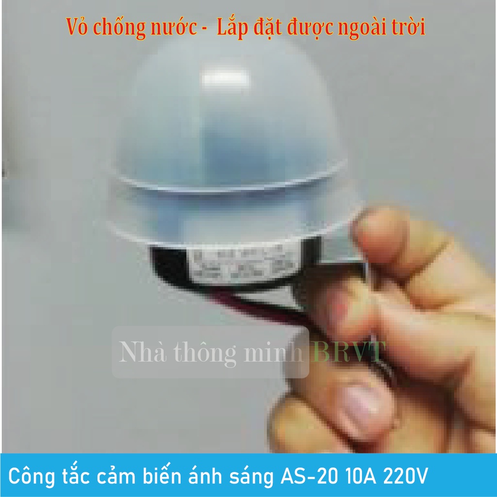 Bộ 3 công tắc cảm biến ánh sáng 220V 10A tự động bật đèn khi trời tối, tắt đèn khi trời sáng