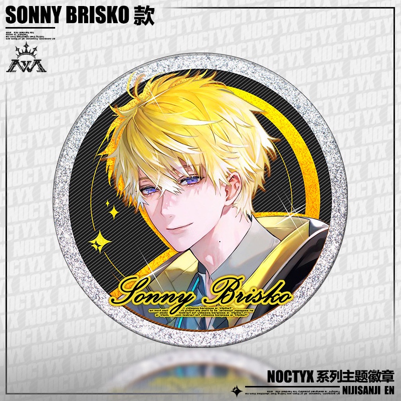 Huy Hiệu SY1 Noctyx Treo Túi Xách Họa Tiết Hoạt Hình NIJISANJI Vtuber Alban Sonny Uki YS1