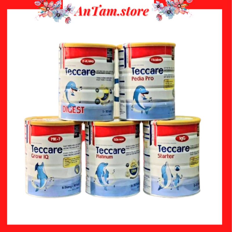 Sữa Teccare Pedia pro, Teccare Platinum, Teccare Digest, Teccare Grow IQ, Teccare stater lon 800g