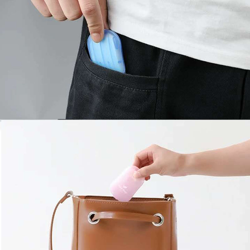 (Hàng Mới Về) Hộp 20 Xà Phòng Giấy Dùng Một Lần Tiện Dụng Khi Đi Du Lịch