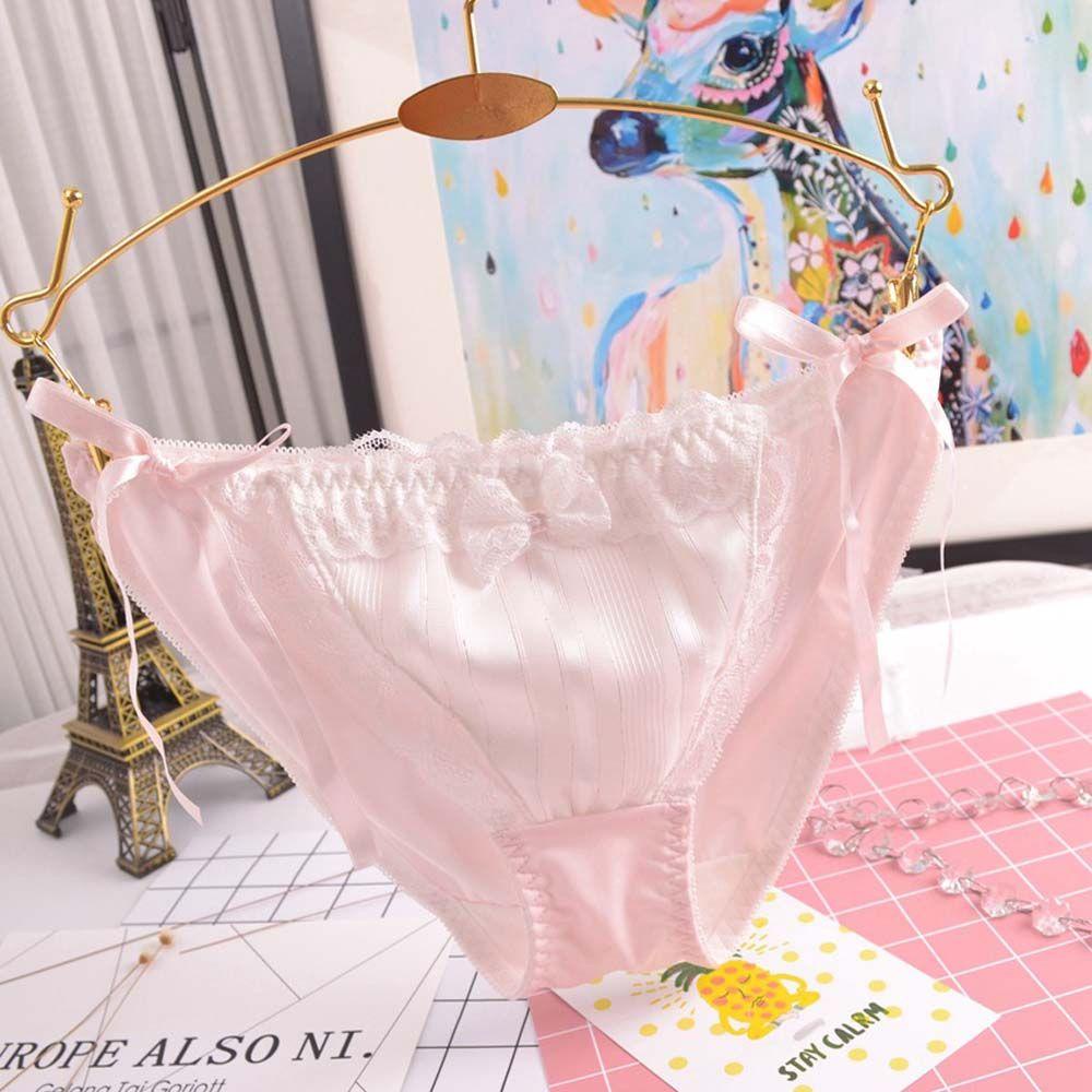 OCEANMAP Quần Lót Tam Giác Lưng Thấp Chất Liệu Chiffon Phong Cách Lolita Ngọt Ngào Cho Nữ