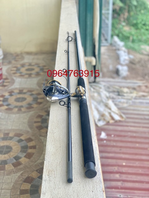 Combo câu sông với cần Daiwa 576 và máy deuiko AR 6000 độ núm kim loại