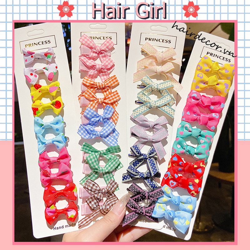 Set kẹp tóc hình nơ dễ thương dành cho bé gái