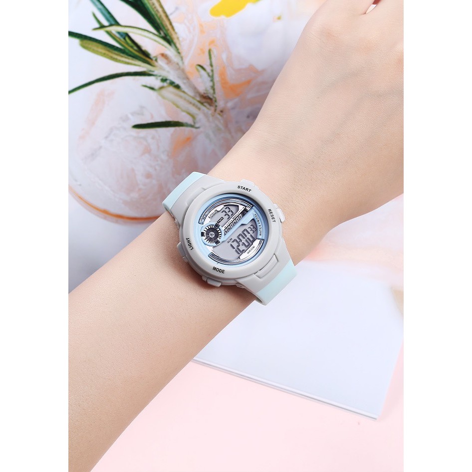 Đồng hồ điện tử thể thao thời trang unisex (nam - nữ) dây Silicon cao cấp AOSUN PKHRAS004 (42 mm)