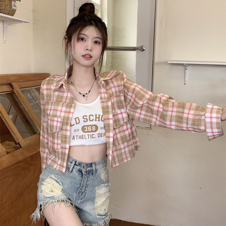 Bộ Áo Sơ Mi Dài Tay Cổ Bẻ + Áo Hai Dây In Họa Tiết Thời Trang Dành Cho Nữ