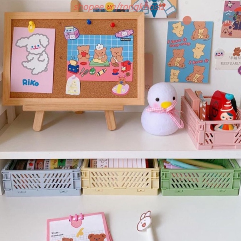 Hộp Đựng Đồ Dùng , Hộp Mỹ Phẩm Bằng Nhựa Có Thể Gấp Gọn - #hopmypham