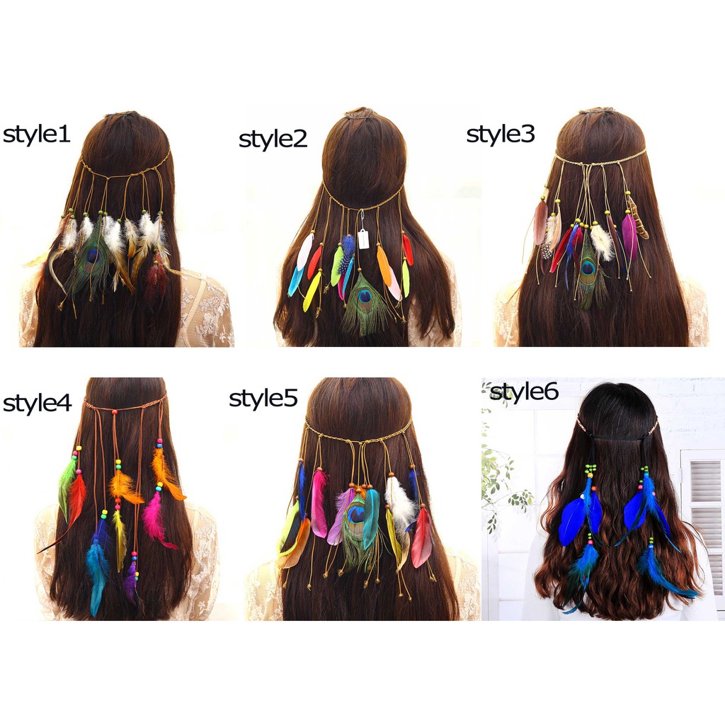 Phụ kiện dây cài tóc phong cách Bohemian thời trang quyến rũ cho nữ