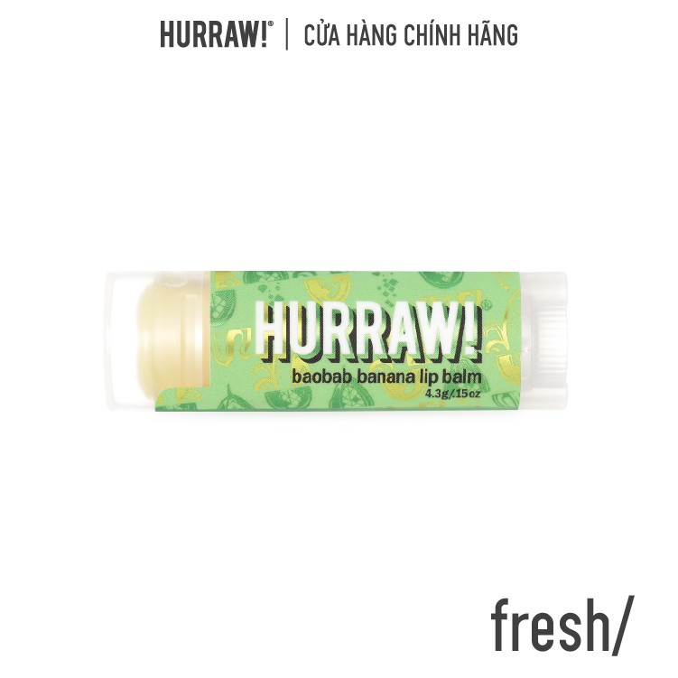 Son dưỡng môi Hurraw! Balm - Hương Chuối 4.8g/.17oz