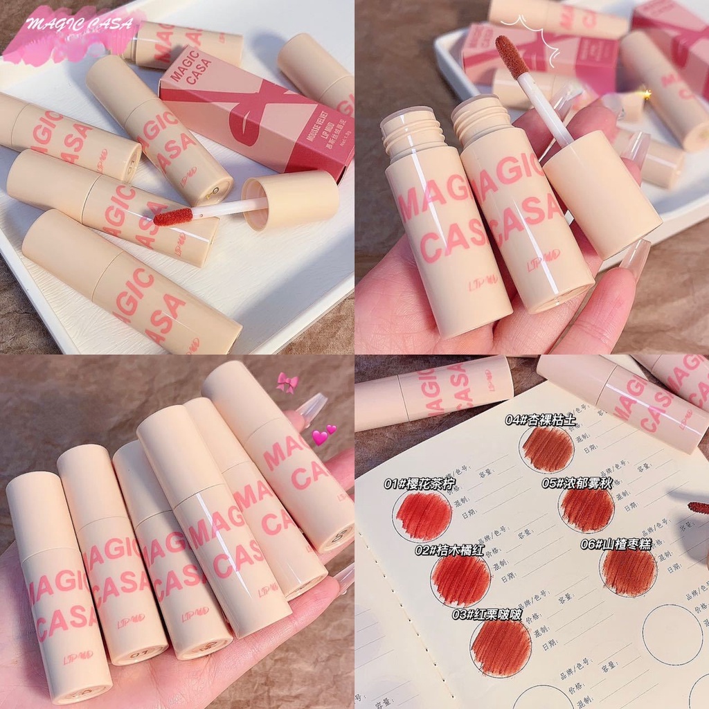 Son Môi Bùn Dưỡng Ẩm Lâu Trôi Chống Thấm Nước MAGIC CASA