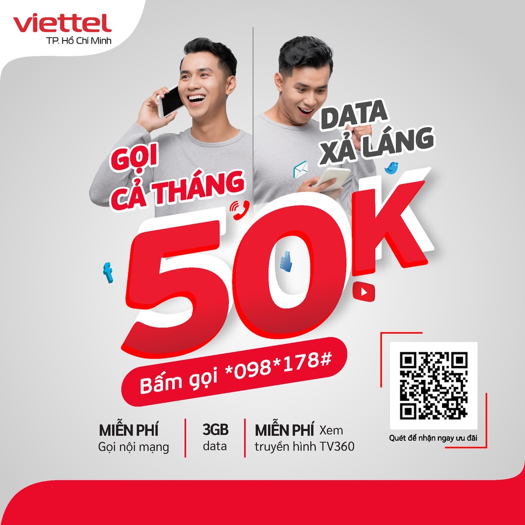 Sim 4G Viettel gói MIMAX125 miễn Phí 8GB tháng đầu số 09xxx