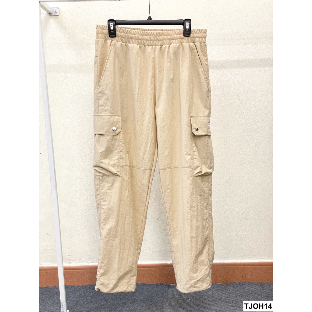 Quần dài, quần ống suông TJO Basic Woven Cargo Pant - Chất liệu poly, ống bo chun